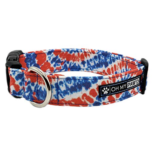 Algopix Similar Product 5 - Patriotic Tie Dye Collar for Pets Size