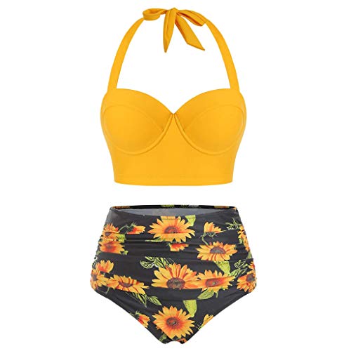Algopix Similar Product 18 - Women Hight Wiast Bikinis Sets Halter