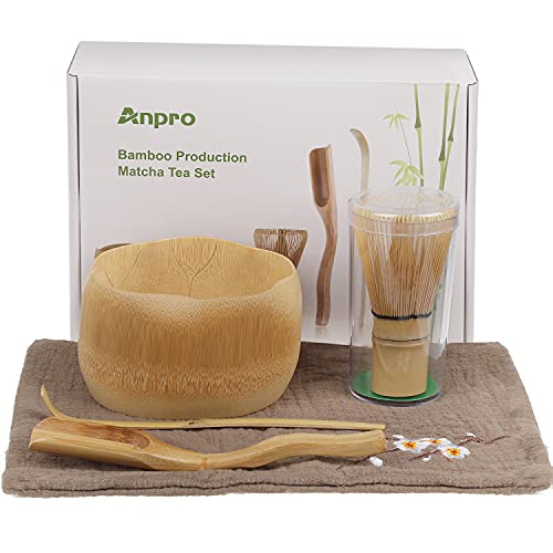 Algopix Similar Product 16 - Anpro Bamboo Matcha Tea Whisk Set