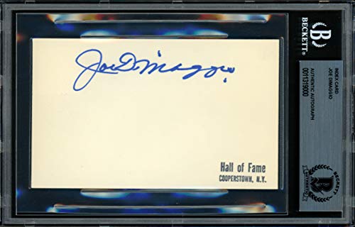 Algopix Similar Product 15 - Joe DiMaggio Autographed 3x5 Index Card