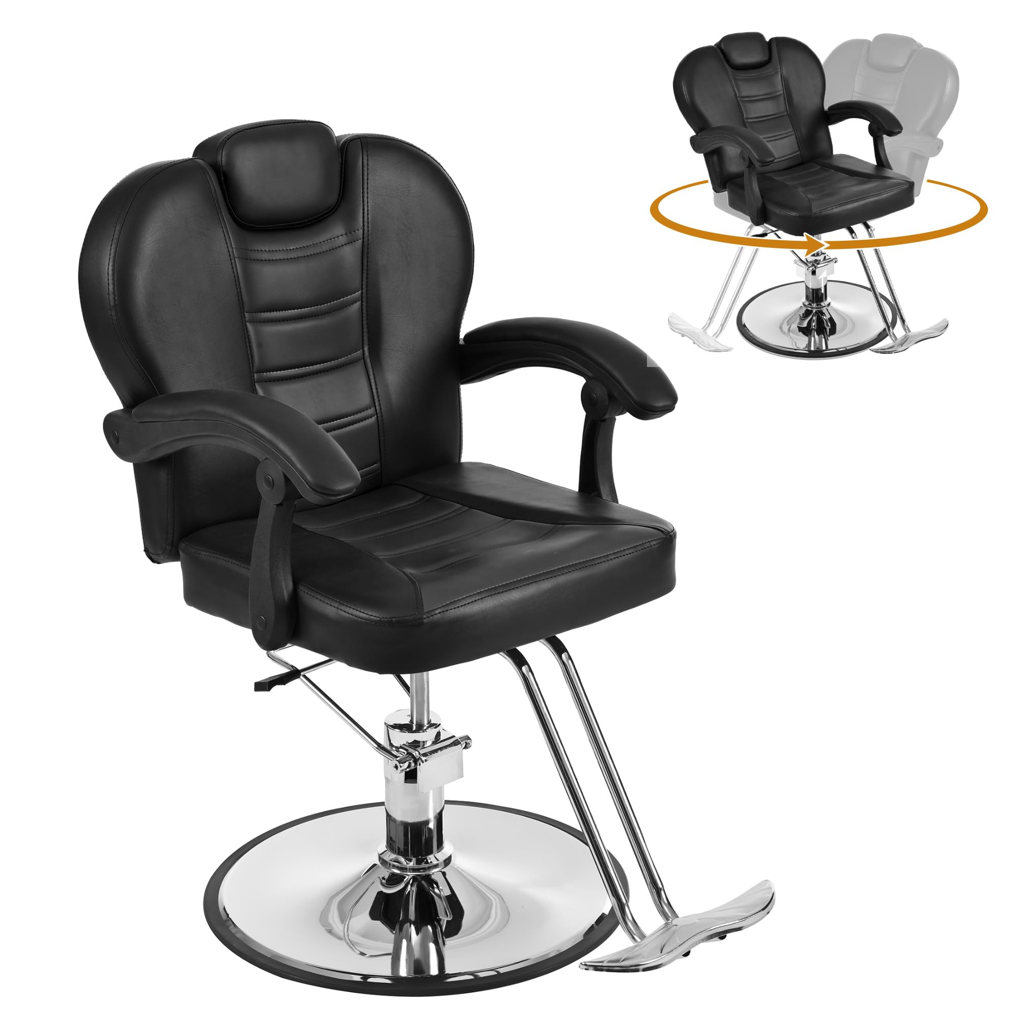 Algopix Similar Product 7 - Merax Hydraulic Recliner Barber Chair