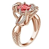 Algopix Similar Product 7 - VPbao Chic Ring Rose Gold Cubic