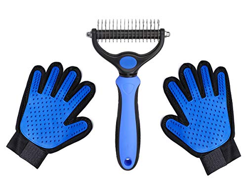Algopix Similar Product 2 - Pet Grooming Brush Two Sided Dematting