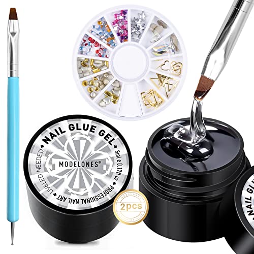 Algopix Similar Product 18 - modelones Rhinestone Glue No Wipe Nail