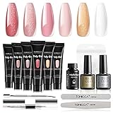 Algopix Similar Product 7 - TOMICCA Poly Nail Gel Kit 6 Glitter