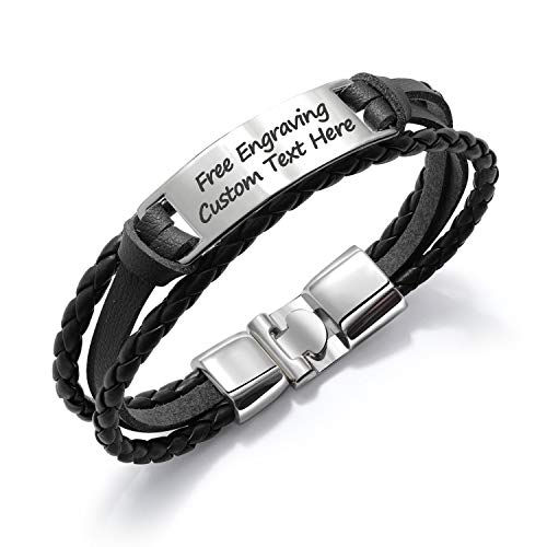 Algopix Similar Product 13 - GAGAFEEL Leather Cuff Bracelet Braided