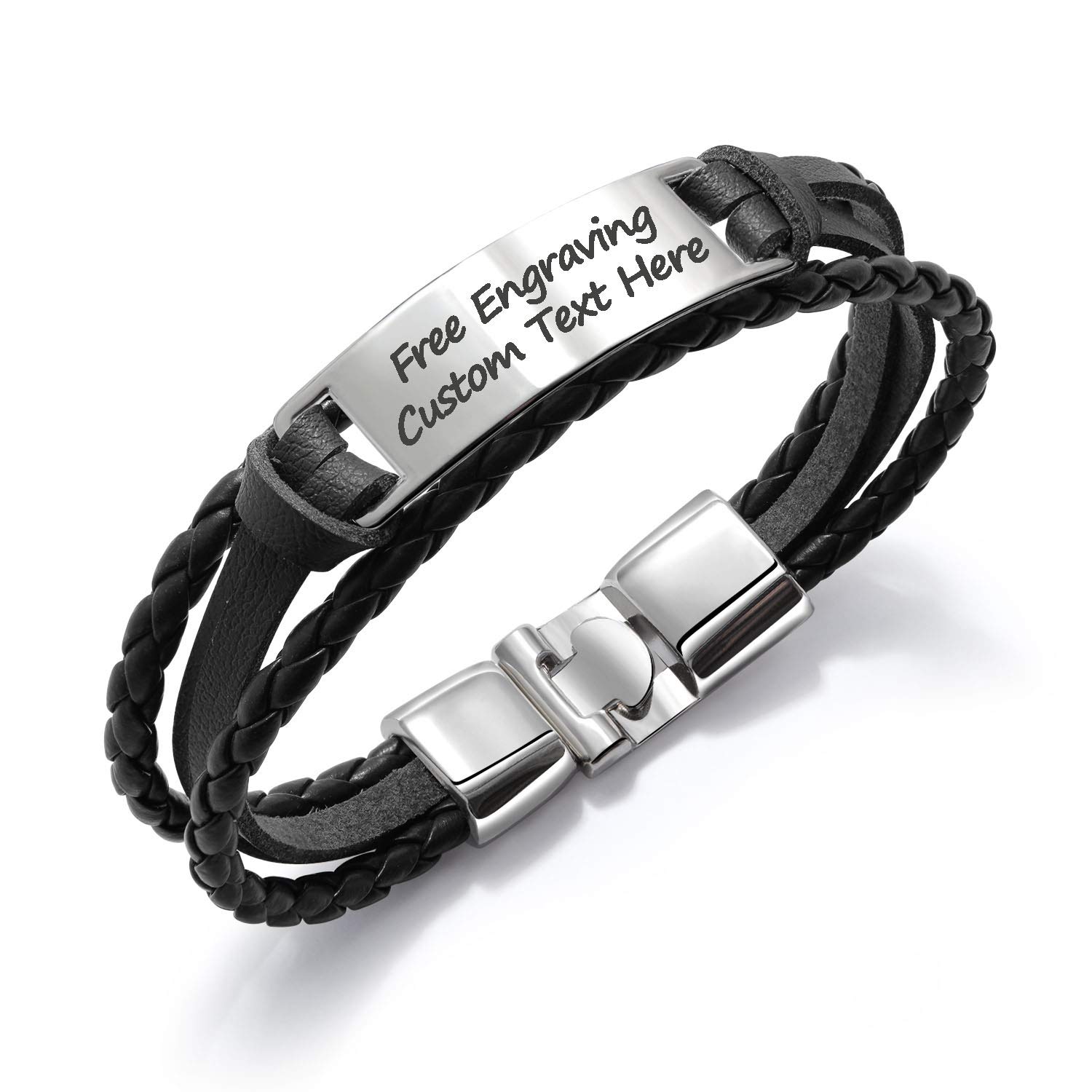 Algopix Similar Product 10 - GAGAFEEL Leather Cuff Bracelet Braided