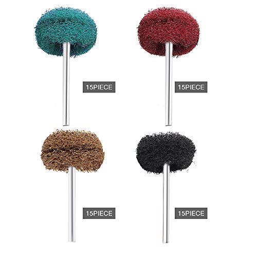 Algopix Similar Product 8 - Abrasive Buffing Wheel Set for Dremel