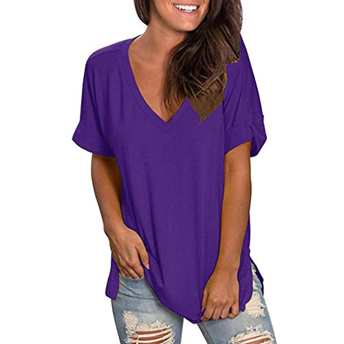 Algopix Similar Product 4 - Womens Tops Short Sleeve V Neck T