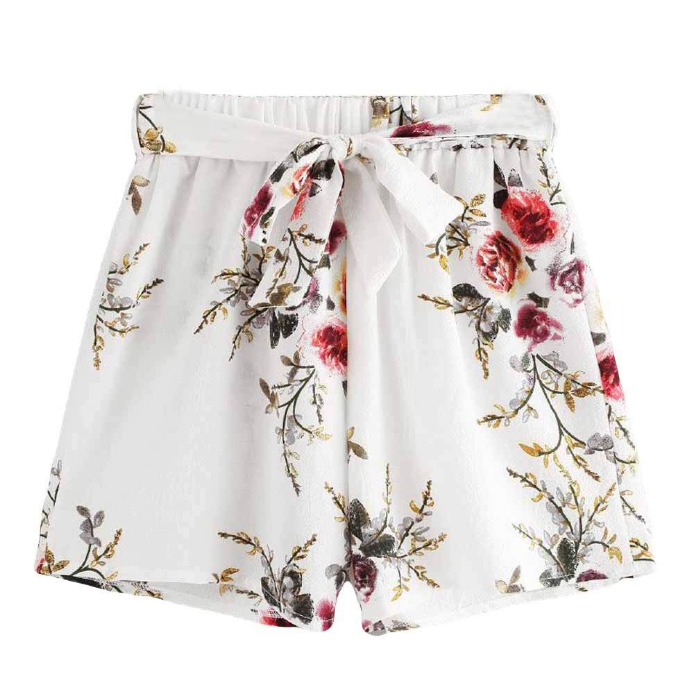 Algopix Similar Product 11 - Handyulong Womens Casual Floral Shorts