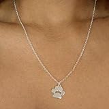 Algopix Similar Product 13 - Luxcastle Silver Dog Cat Necklace for
