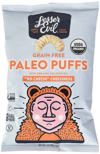Algopix Similar Product 14 - Lesser Evil Paleo No Cheese Puffs, 1 oz
