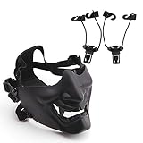 Algopix Similar Product 5 - Ehinew Half Face Mask Scary Smiling