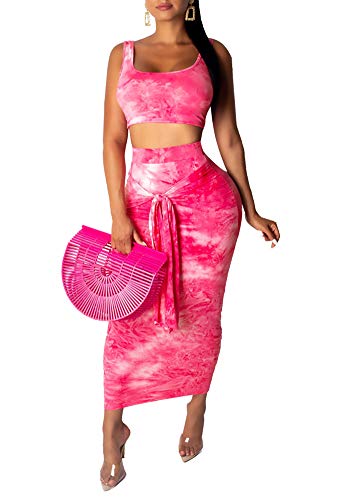 Algopix Similar Product 8 - Remelon Womens Sexy Sleeveless Tie Dye