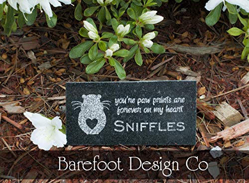 Algopix Similar Product 5 - 3 x 6 Engraved Granite Hamster Memorial