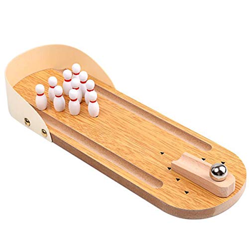 Algopix Similar Product 6 - Halloluck Mini Bowling Game Mini Wooden
