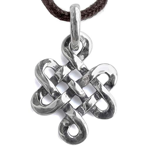 Algopix Similar Product 18 - Tibetan Endless Knot Necklace 925