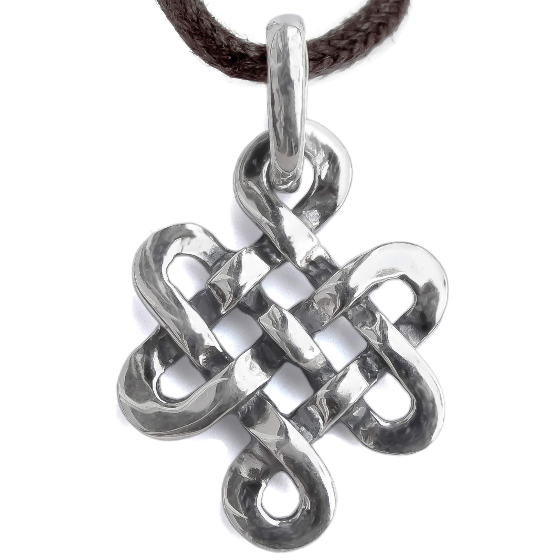 Algopix Similar Product 20 - Tibetan Endless Knot Necklace 925