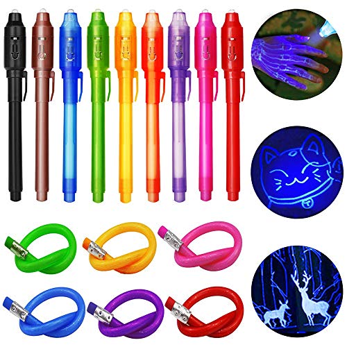 Algopix Similar Product 14 - TAGVO 9 Invisible Ink Pens and 6