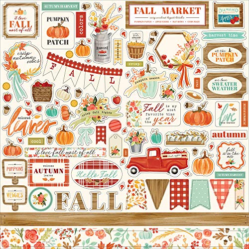 Algopix Similar Product 20 - Echo Park Paper Fall Market Cardstock