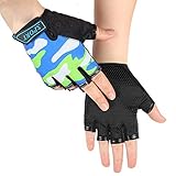 Algopix Similar Product 1 - Girls Boys Half Finger Cycling Gloves