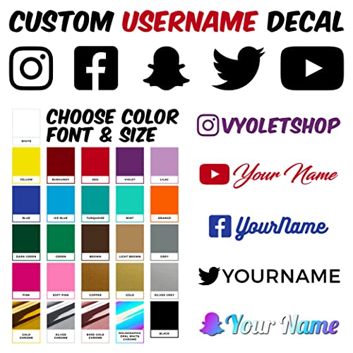 Algopix Similar Product 11 - Pair of 2 Custom Social Media Username