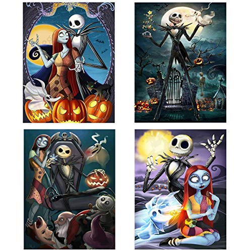 Algopix Similar Product 14 - 4 Pack Halloween 5D Diamond Painting