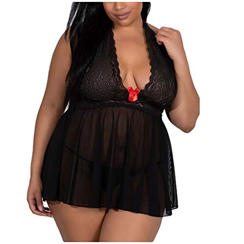 Algopix Similar Product 10 - Malbaba Mujeres Babydoll Lencera Talla