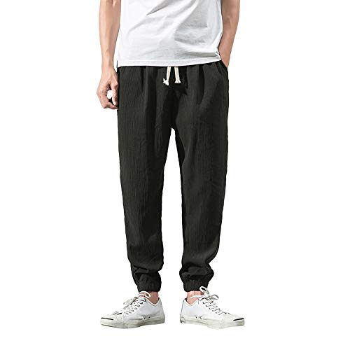 Algopix Similar Product 12 - iYYVV Mens Cotton Linen Casual Slim