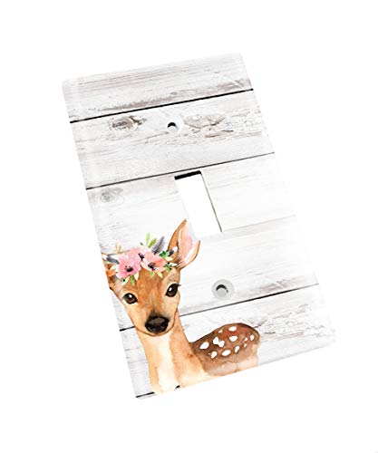Algopix Similar Product 2 - Cute Deer Floral Kids Nursery Bedroom