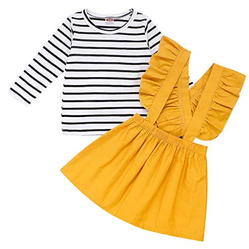 Algopix Similar Product 8 - Baby Girl Linen Suspender Skirt Set