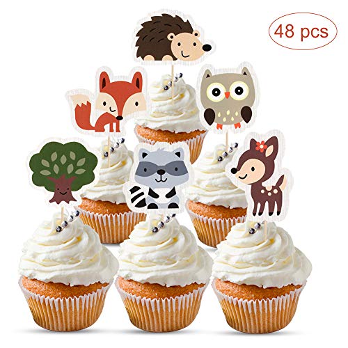 Algopix Similar Product 13 - Mity rain 48Pcs Woodland Creatures