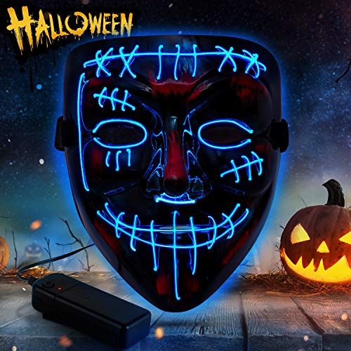 Algopix Similar Product 14 - YXwin Purge Mask Light up LED Halloween