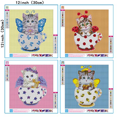 Algopix Similar Product 11 - Yomiie 4 Pack 5D Diamond Painting Full