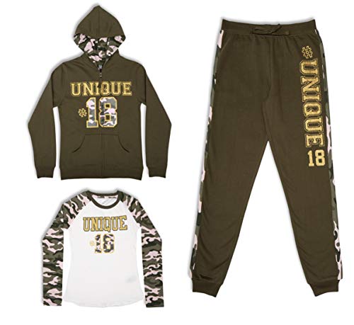 Algopix Similar Product 9 - Star Ride Girls 3Piece Hoodie Raglan