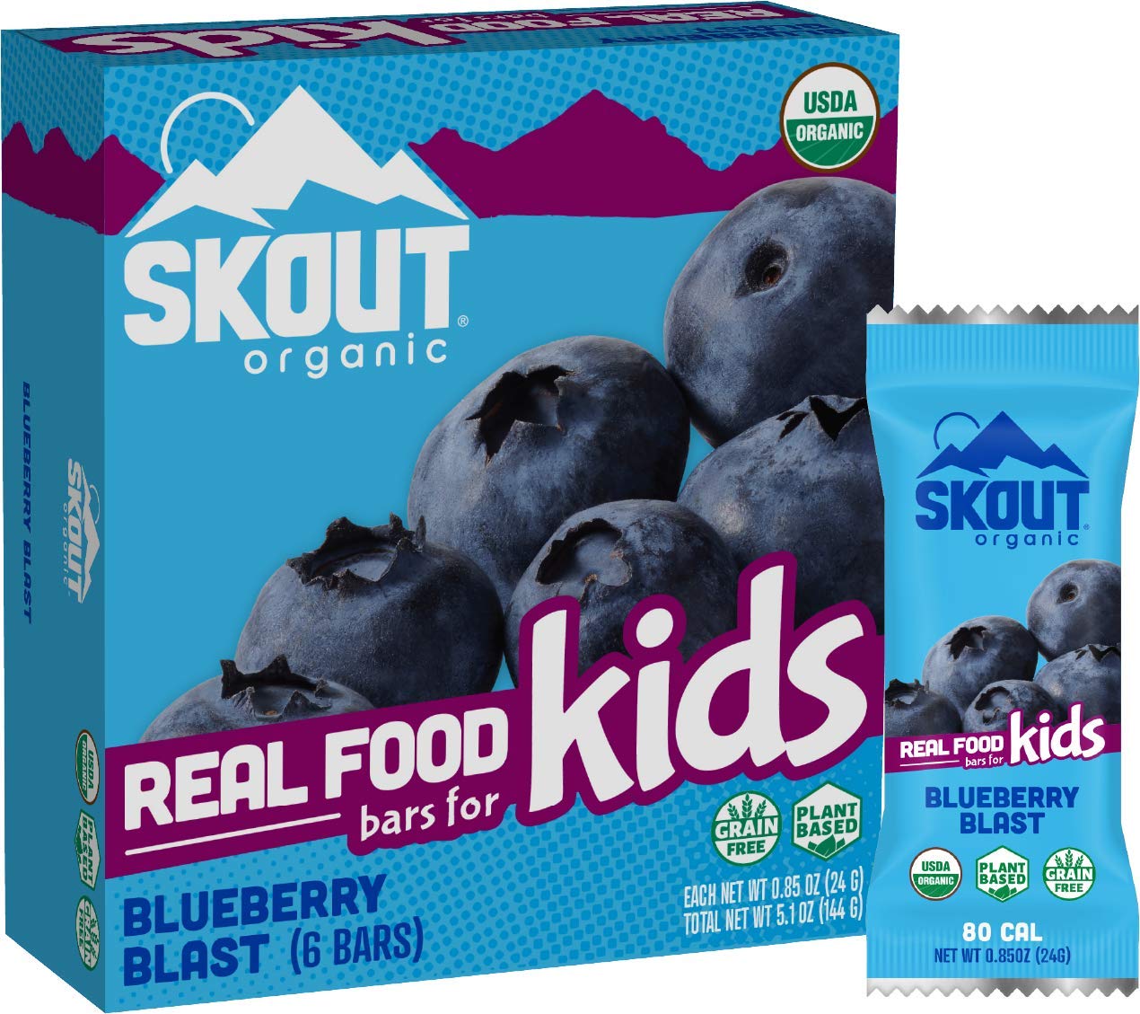 Algopix Similar Product 3 - SKOUT Organic Blueberry Blast Kids