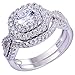 Algopix Similar Product 2 - Newshe Wedding Band Engagement Ring Set