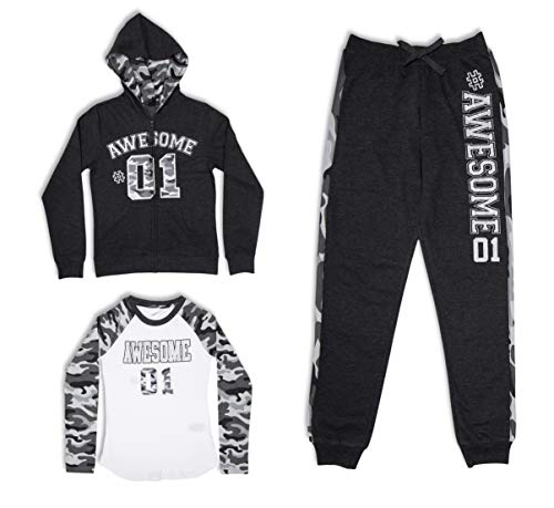 Algopix Similar Product 12 - Star Ride Girls 3Piece Hoodie Raglan