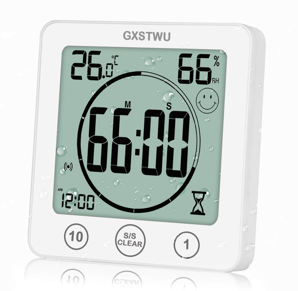 Algopix Similar Product 7 - GXSTWU Digital Shower Clock Bathroom