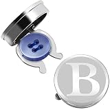 Algopix Similar Product 1 - HAWSON Silver Button Cover Cufflinks