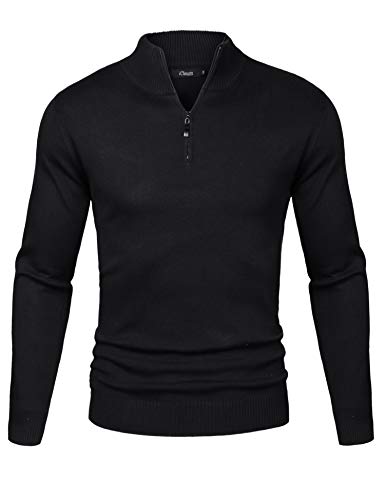 Algopix Similar Product 8 - iClosam Mens Casual Slim Fit Zip up