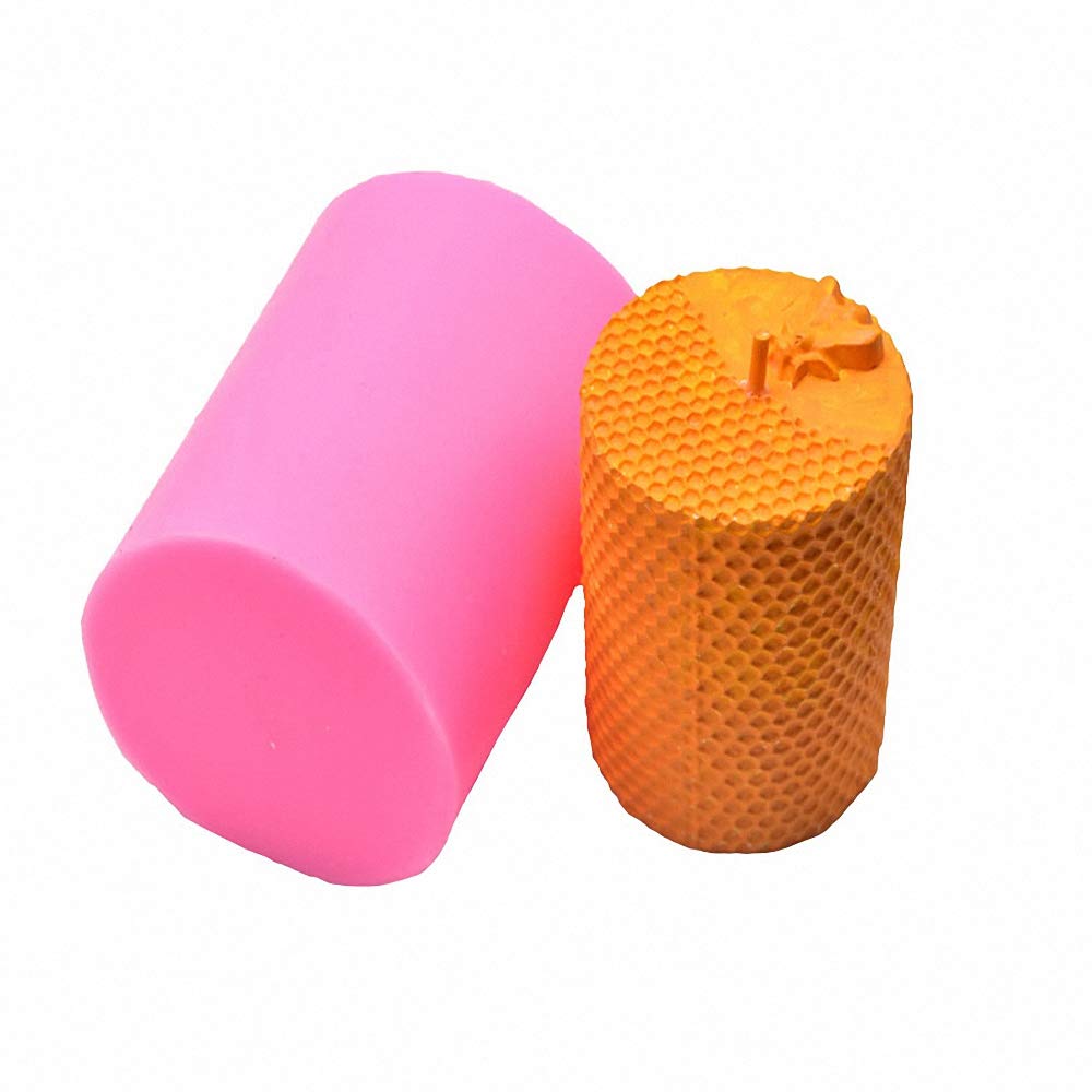 Algopix Similar Product 8 - MoldFun 3D Cylinder Bee Honeycomb