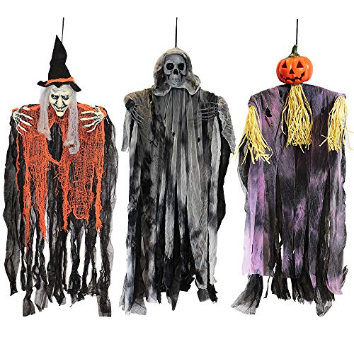 Algopix Similar Product 14 - JOYIN 3 Pack 35 Hanging Ghost