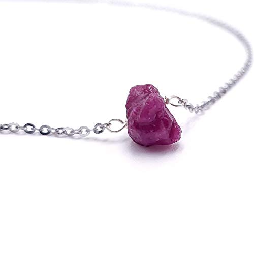 Algopix Similar Product 15 - 37ct Real Raw Natural Ruby necklace