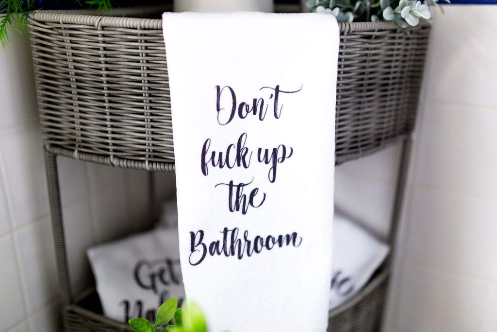 Algopix Similar Product 12 - Funny Bathroom Hand Towel Dont Fuck up