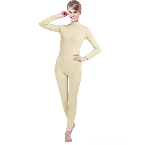 Algopix Similar Product 12 - QY Unisex Spandex Unitard Mock Neck