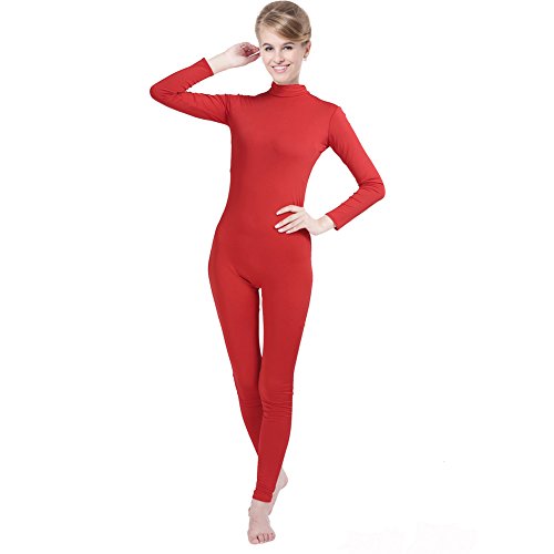 Algopix Similar Product 20 - Unisex Spandex Unitard Mock Neck Long