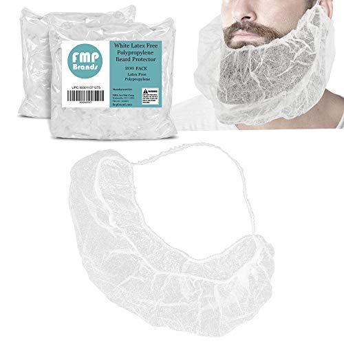 Algopix Similar Product 15 - 200 Pack White Beard Net  Disposable