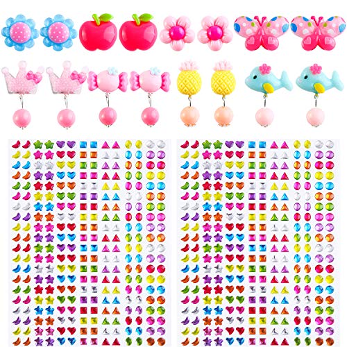 Algopix Similar Product 2 - Aneco Sticker Earrings Clipon Earrings
