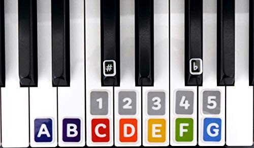Algopix Similar Product 3 - Piano Keyboard Stickers  Washable